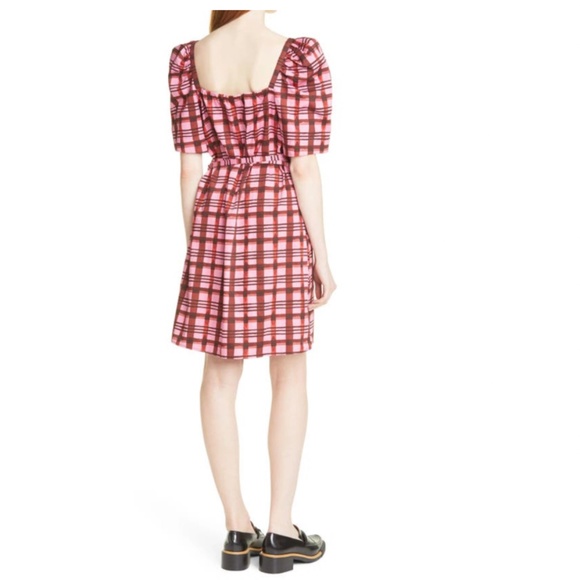 BAUM UND PFERDGARTEN NEW Mini LengthWrap Dress Arvia Pink Plaid Size 10 - Picture 4 of 7
